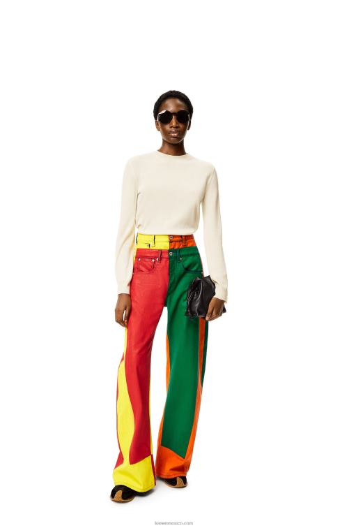blanco suave jersey con anagrama de cachemir Loewe R8J8Z1013 mujer
