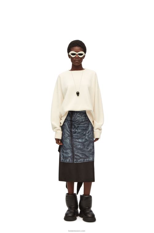 blanco suave jersey de cachemir Loewe R8J8Z1011 mujer