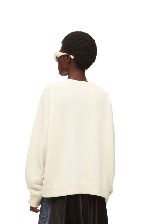 blanco suave jersey de cachemir Loewe R8J8Z1011 mujer