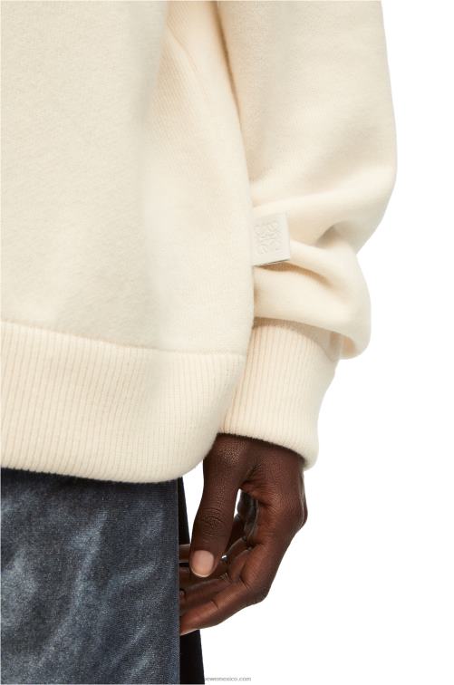 blanco suave jersey de cachemir Loewe R8J8Z1011 mujer