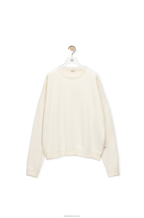 blanco suave jersey de cachemir Loewe R8J8Z1011 mujer