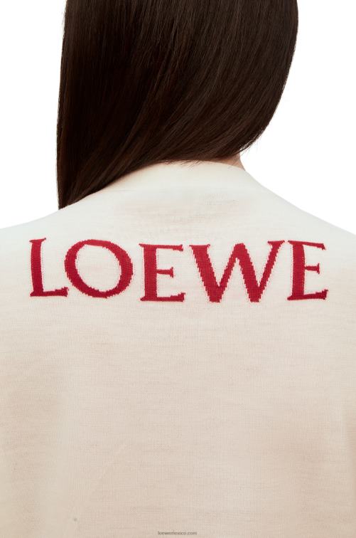 crudo cárdigan calcifer de lana Loewe R8J8Z1024 mujer
