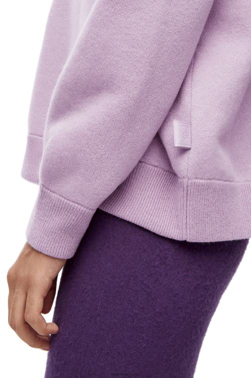 lavanda jersey oversize de cachemir con cuello redondo Loewe R8J8Z1000 mujer