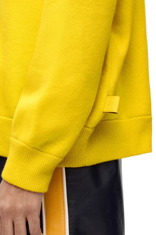limon amarillo jersey oversize de cachemir con cuello redondo Loewe R8J8Z1002 mujer