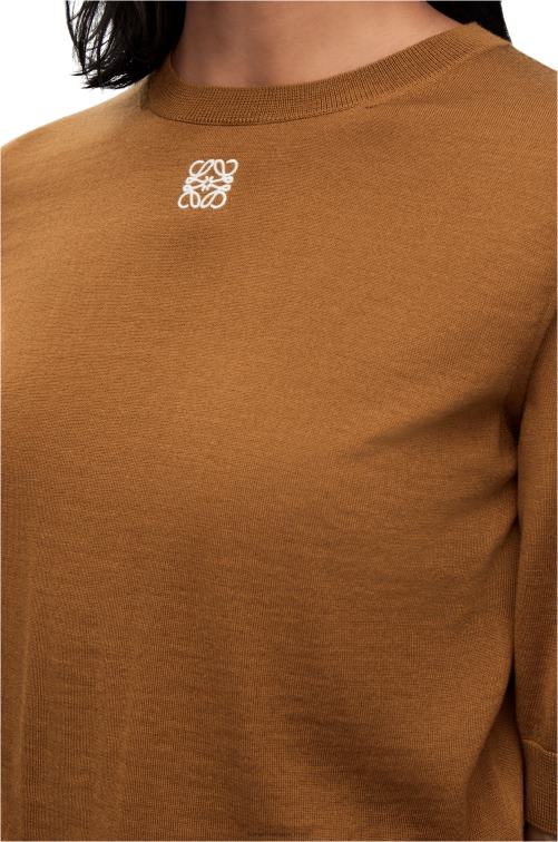 marrón jersey con anagrama de lana Loewe R8J8Z971 mujer