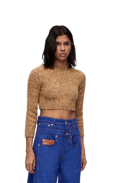 mezcla beige jersey corto de lana Loewe R8J8Z982 mujer