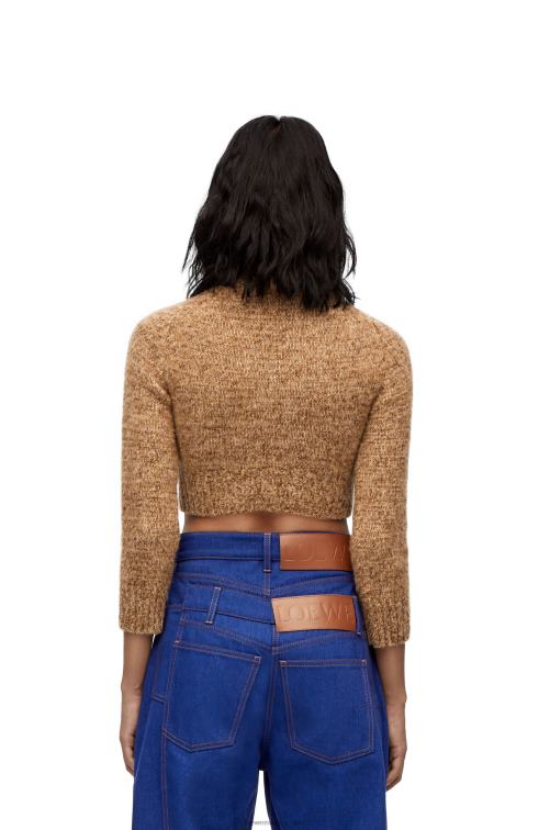 mezcla beige jersey corto de lana Loewe R8J8Z982 mujer