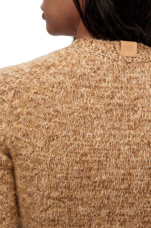 mezcla beige jersey corto de lana Loewe R8J8Z982 mujer