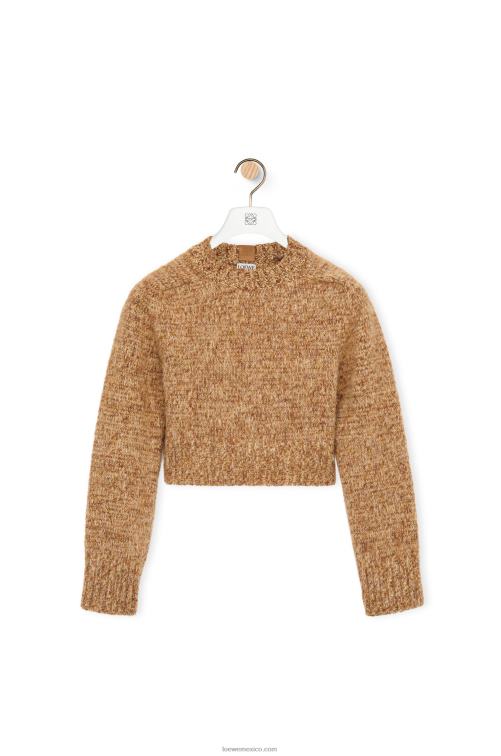 mezcla beige jersey corto de lana Loewe R8J8Z982 mujer