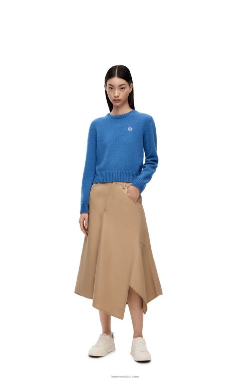 mezclilla azul jersey de lana Loewe R8J8Z981 mujer
