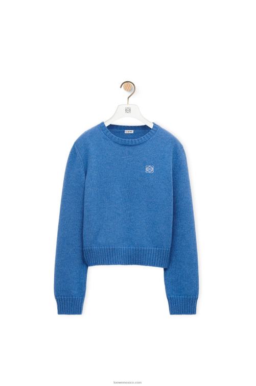 mezclilla azul jersey de lana Loewe R8J8Z981 mujer