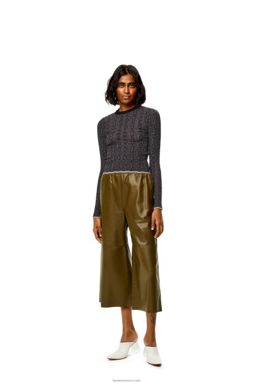 negro Jersey devore de viscosa con anagrama Loewe R8J8Z1016 mujer