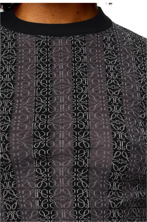 negro Jersey devore de viscosa con anagrama Loewe R8J8Z1016 mujer