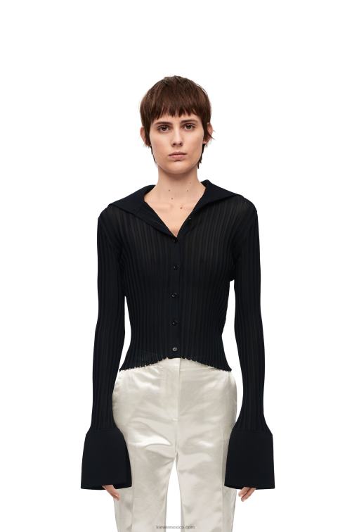 negro cárdigan de viscosa Loewe R8J8Z851 mujer