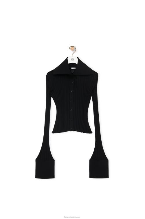 negro cárdigan de viscosa Loewe R8J8Z851 mujer