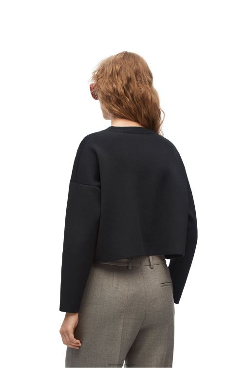 negro jersey con anagrama de lana Loewe R8J8Z1021 mujer