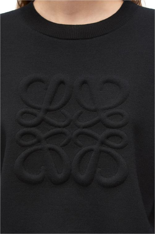 negro jersey con anagrama de lana Loewe R8J8Z1021 mujer