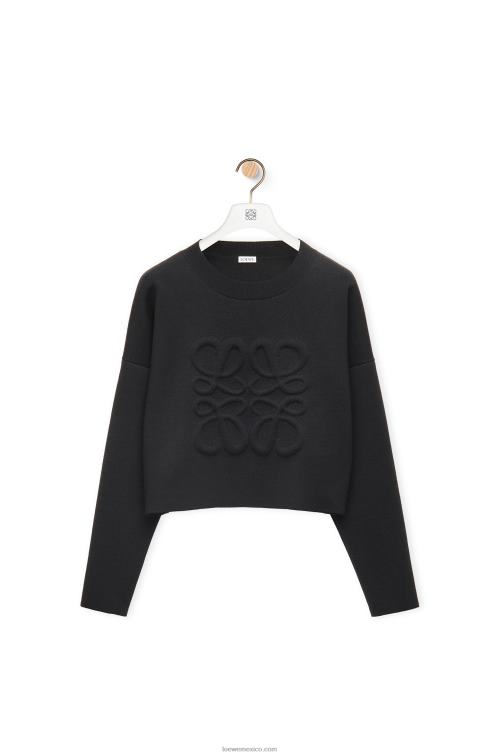 negro jersey con anagrama de lana Loewe R8J8Z1021 mujer