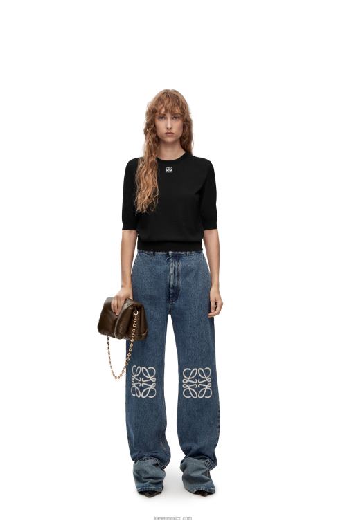 negro jersey con anagrama de lana Loewe R8J8Z970 mujer
