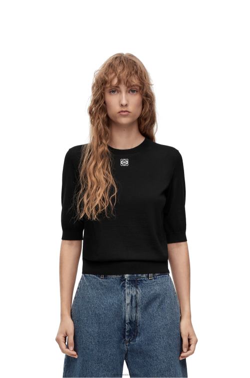 negro jersey con anagrama de lana Loewe R8J8Z970 mujer