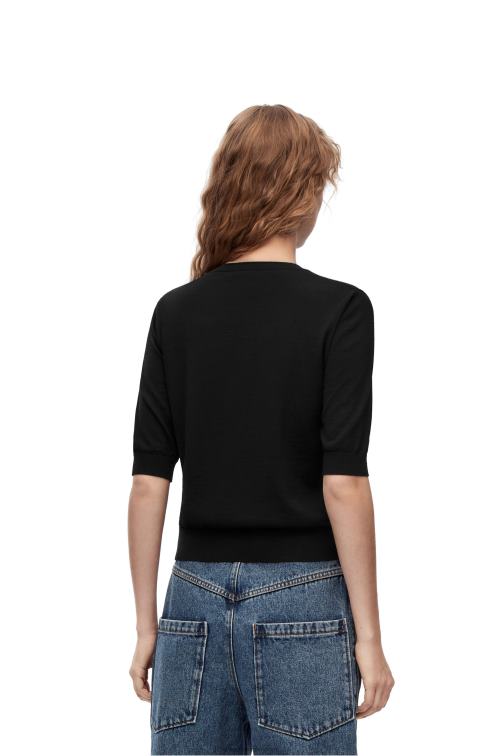 negro jersey con anagrama de lana Loewe R8J8Z970 mujer