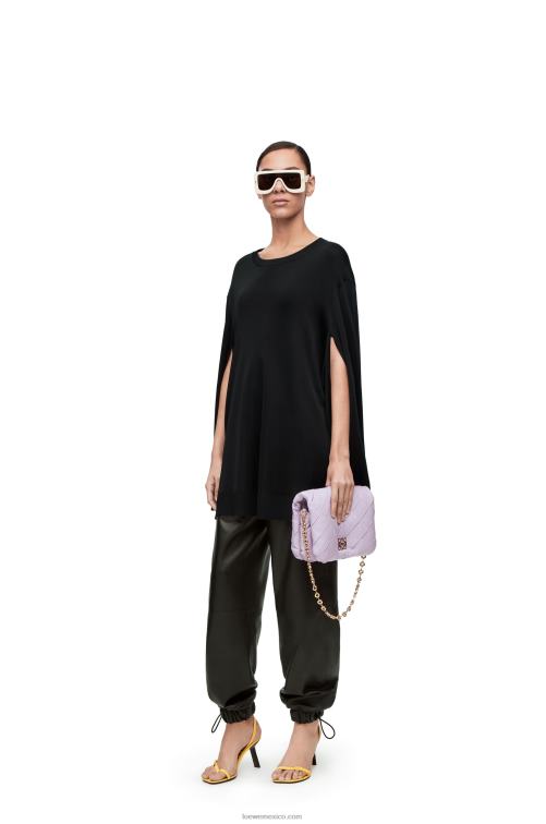 negro jersey de punto de viscosa con manga abierta Loewe R8J8Z955 mujer