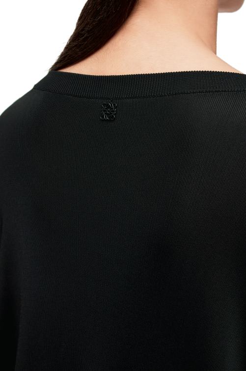negro jersey de punto de viscosa con manga abierta Loewe R8J8Z955 mujer