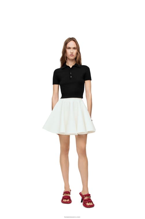 negro jersey tipo polo de seda Loewe R8J8Z956 mujer