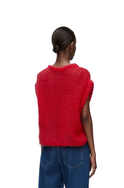 rojo chaleco anagrama de mohair Loewe R8J8Z775 mujer