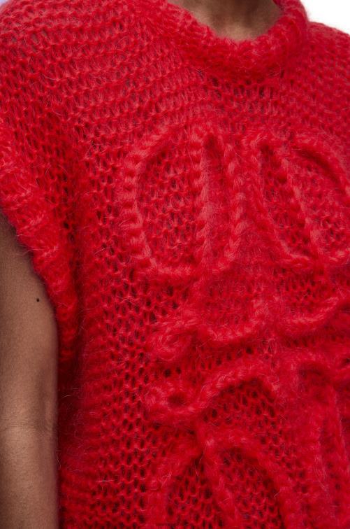 rojo chaleco anagrama de mohair Loewe R8J8Z775 mujer