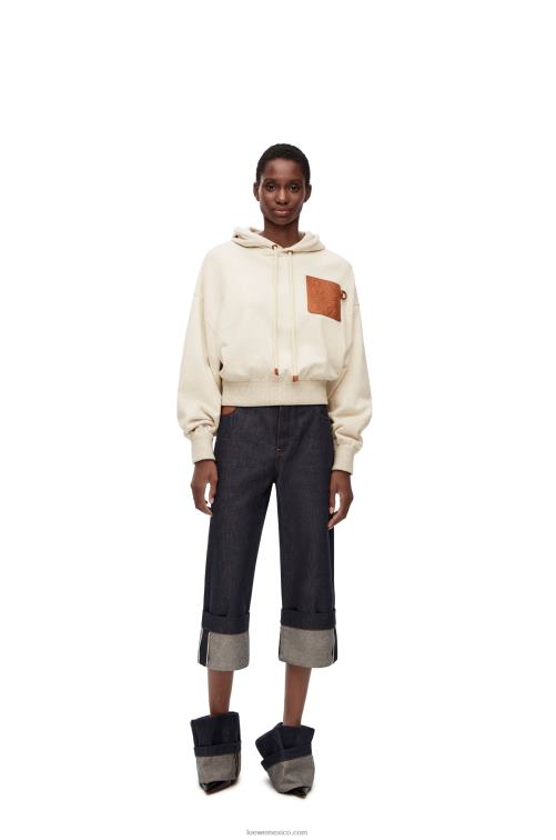 avena sudadera con capucha de corte holgado en algodón Loewe R8J8Z812 mujer