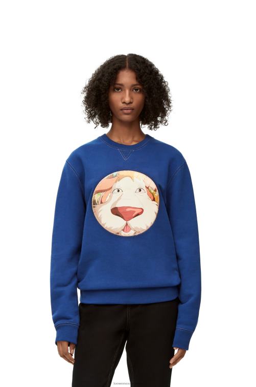 azul índigo sudadera heen de algodón Loewe R8J8Z841 mujer