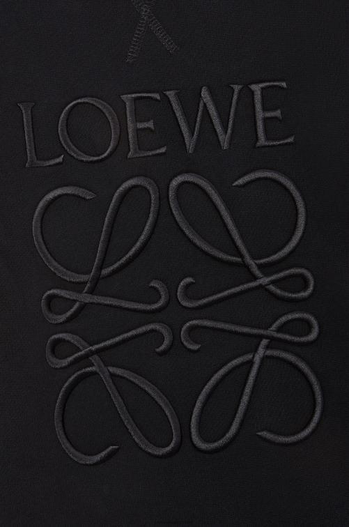 negro Sudadera regular fit de algodón con anagrama Loewe R8J8Z838 mujer