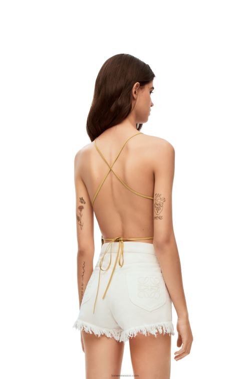 beige parte superior de la hoja de alocasia Loewe R8J8Z861 mujer
