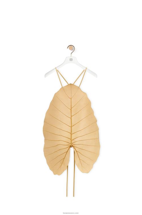 beige parte superior de la hoja de alocasia Loewe R8J8Z861 mujer