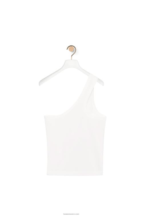 blanco/multicolor top globo de nieve en jersey técnico Loewe R8J8Z871 mujer