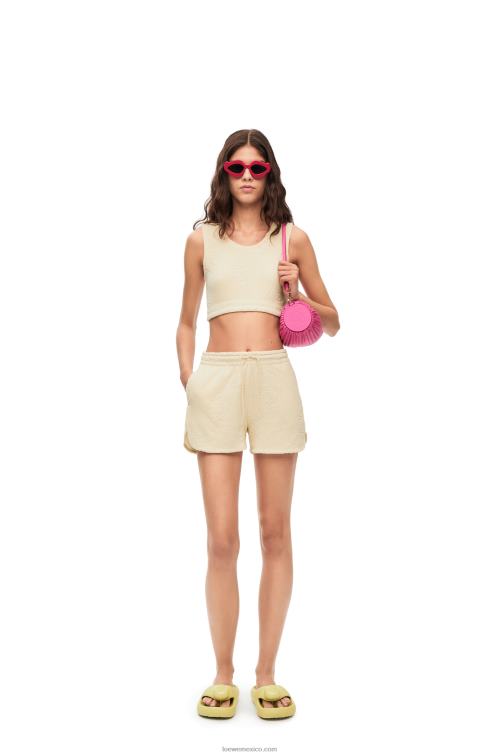 crudo top de algodón con anagrama en jacquard Loewe R8J8Z862 mujer