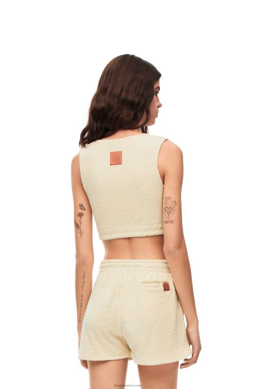 crudo top de algodón con anagrama en jacquard Loewe R8J8Z862 mujer