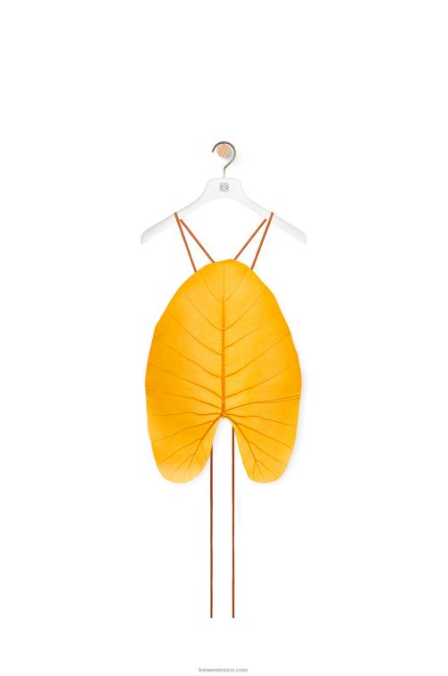 naranja brillante parte superior de la hoja de alocasia Loewe R8J8Z860 mujer