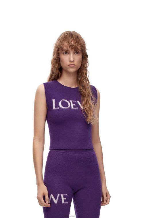 púrpura camiseta sin mangas de lana Loewe R8J8Z907 mujer