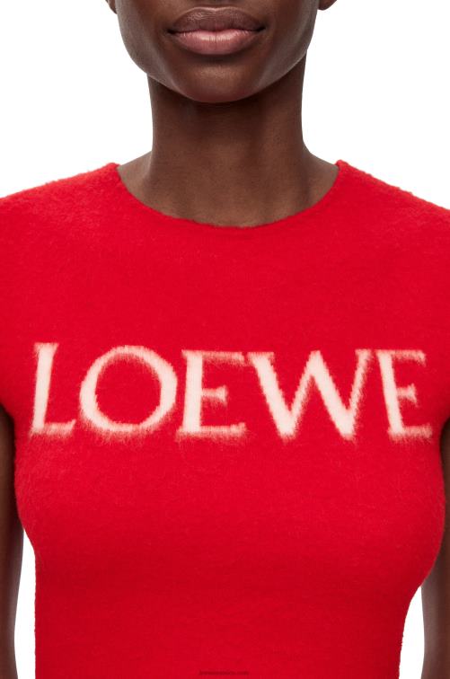 rojo camiseta sin mangas de lana Loewe R8J8Z908 mujer