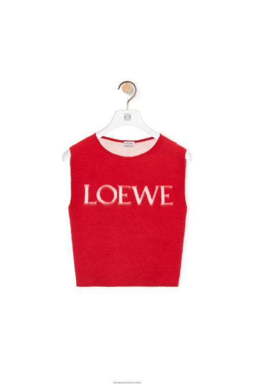 rojo camiseta sin mangas de lana Loewe R8J8Z908 mujer
