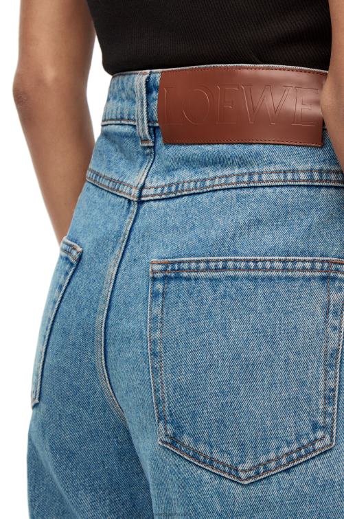 mezclilla azul jeans de pescador en mezclilla Loewe R8J8Z1195 mujer