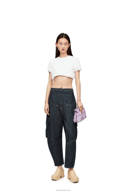 mezclilla azul vaqueros cargo de mezclilla Loewe R8J8Z1179 mujer