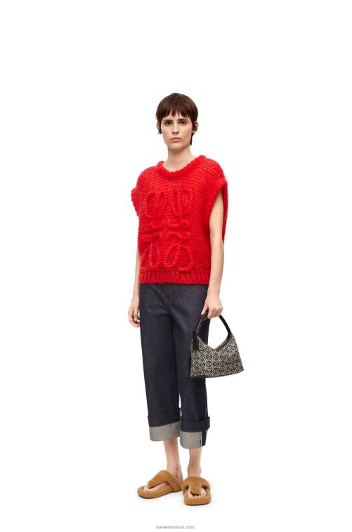 mezclilla cruda jeans de pescador con vuelta en denim Loewe R8J8Z1191 mujer
