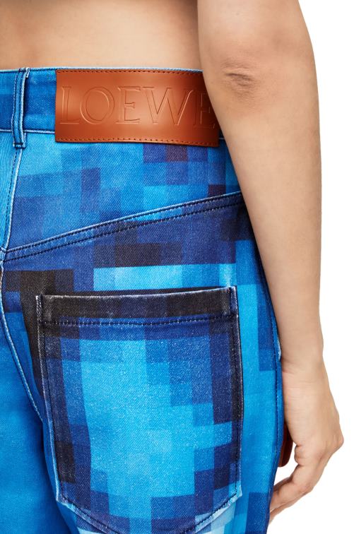 mezclilla jeans baggy pixelados en denim Loewe R8J8Z1177 mujer