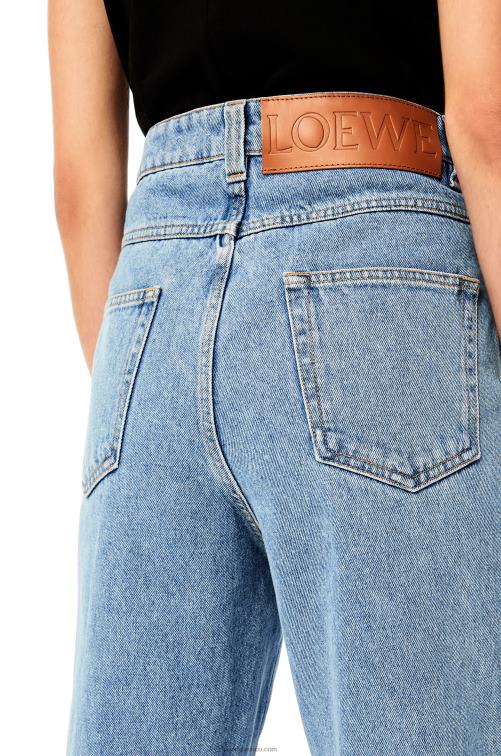 índigo jeans de pescador en mezclilla Loewe R8J8Z1197 mujer
