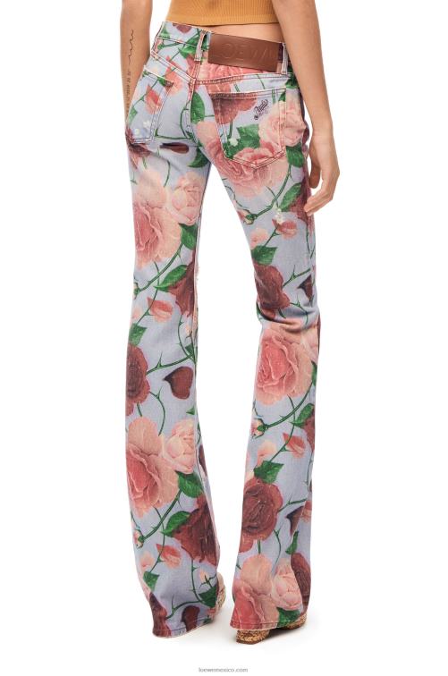 rosado rojo jeans rosas en denim Loewe R8J8Z1166 mujer