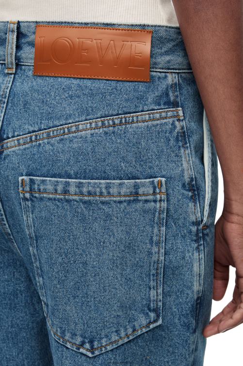 vaqueros azul Vaqueros anchos con anagrama en denim Loewe R8J8Z1174 mujer