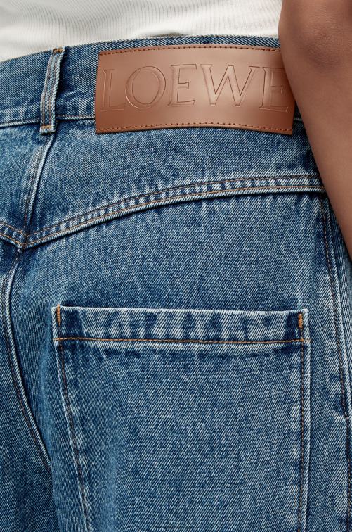 vaqueros azul Vaqueros anchos con anagrama en denim Loewe R8J8Z1174 mujer
